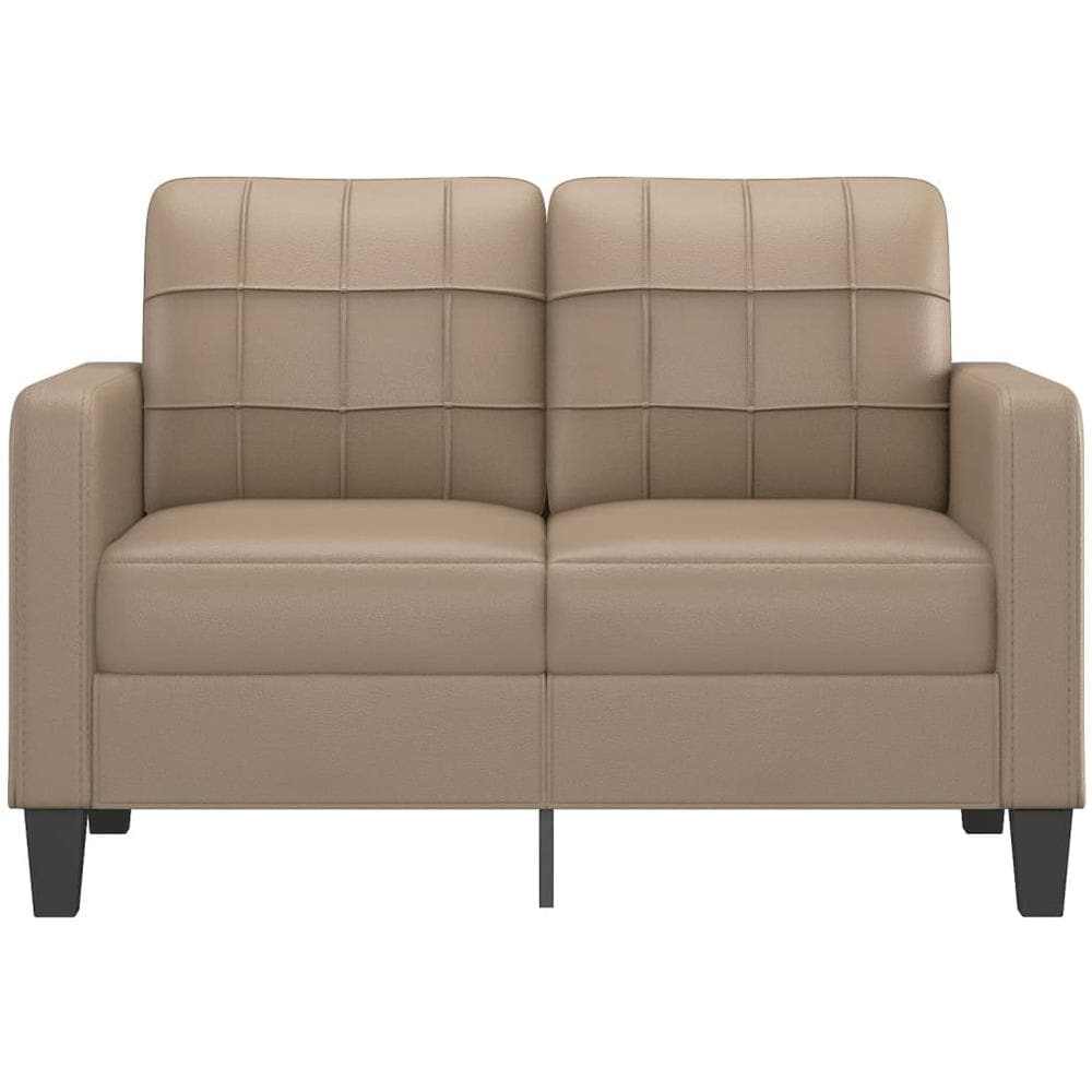 Divano A 2 Posti Cappuccino 140 Cm In Similpelle - Foto 3