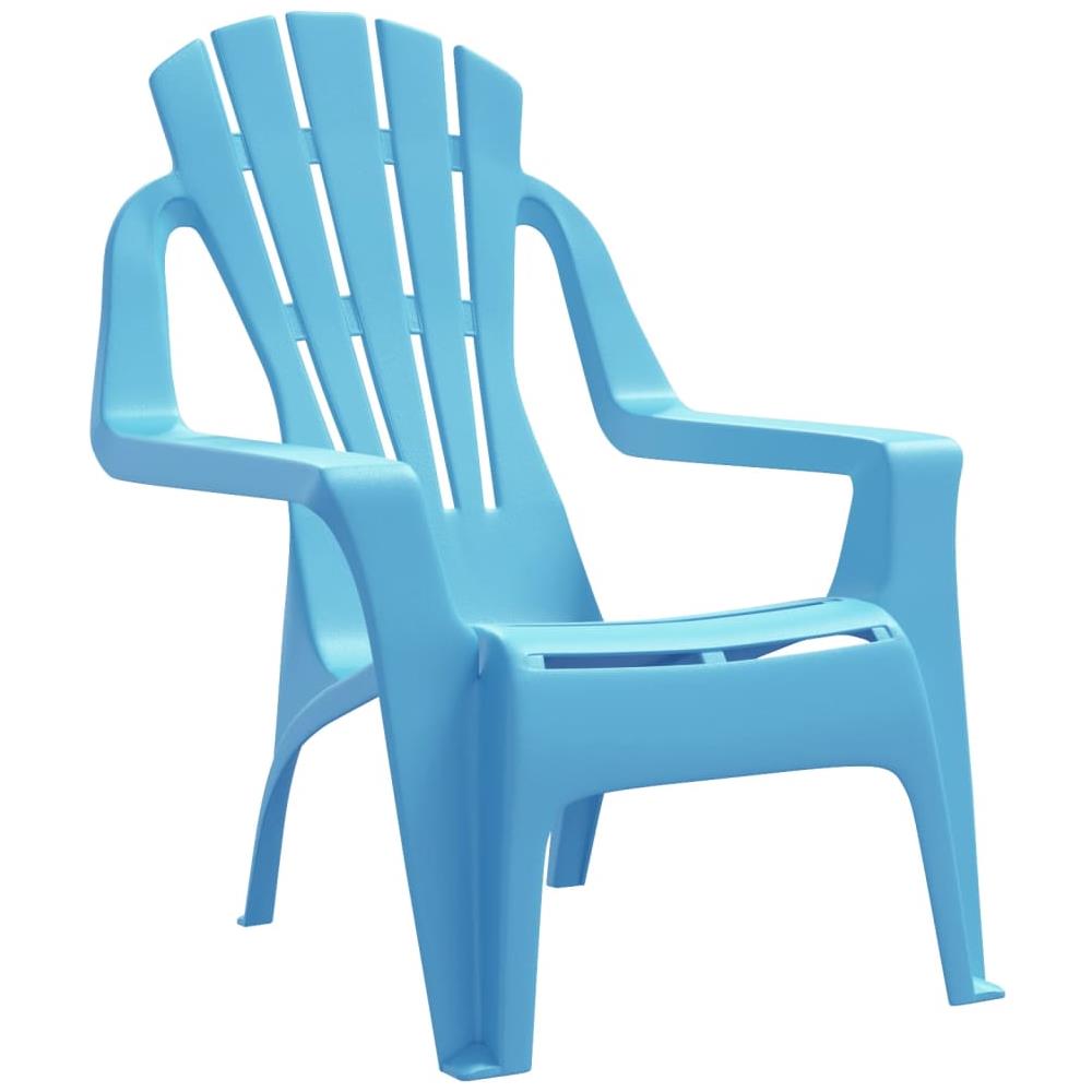 Sedie Giardino 2pz Bambini Blu 37x34x44cm Pp Aspetto In Legno - Foto 3