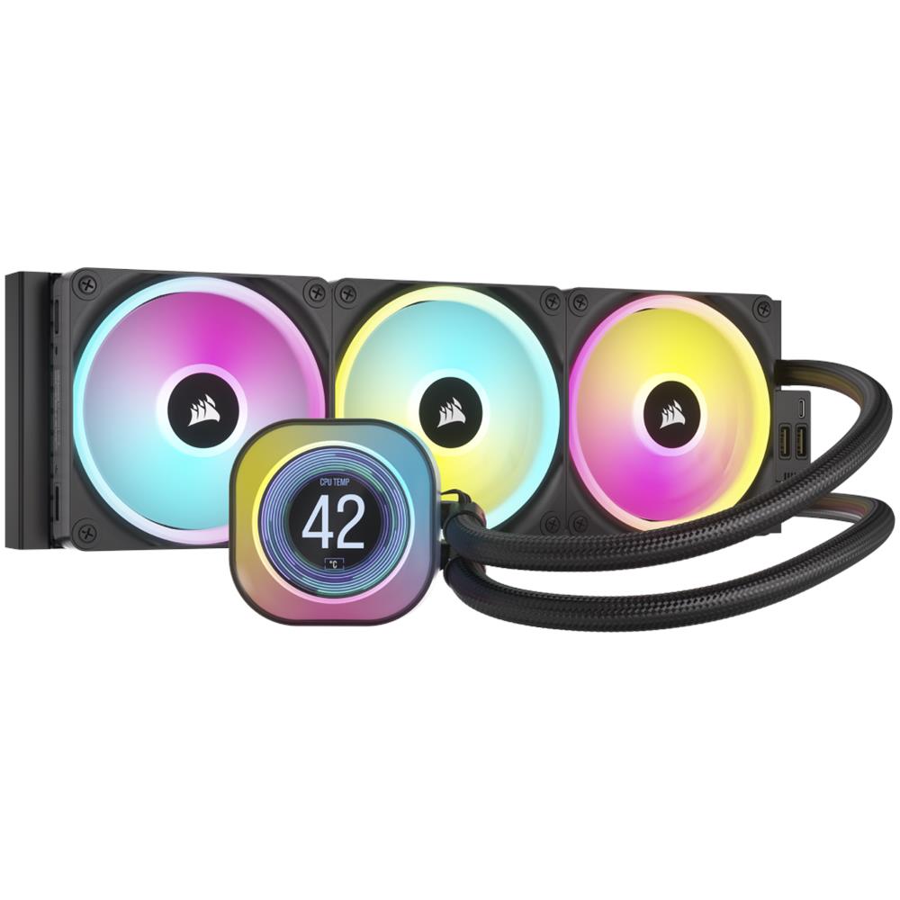 Dissipatore CPU a Processore a Liquido iCUE LINK H150i LCD e per Socket Intel® Celeron®, Intel® Core™ i3, Intel® Core™ i5, Intel® Core™ i7, Intel® Core™ i9, Intel® Pentium® Socket AM4, Presa di corrente AM5 - Foto 1