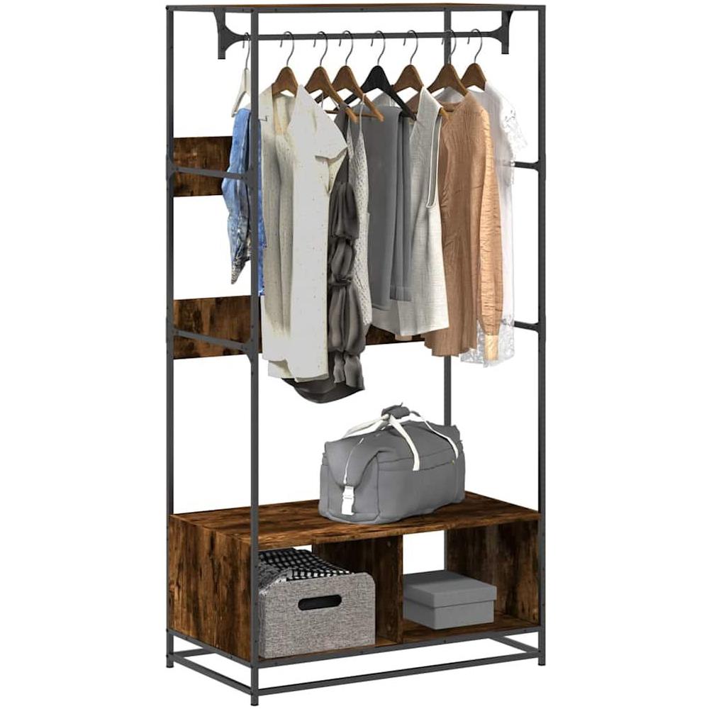 Armadio Rovere Fumo 90x50x180 cm in Truciolato - Foto 2