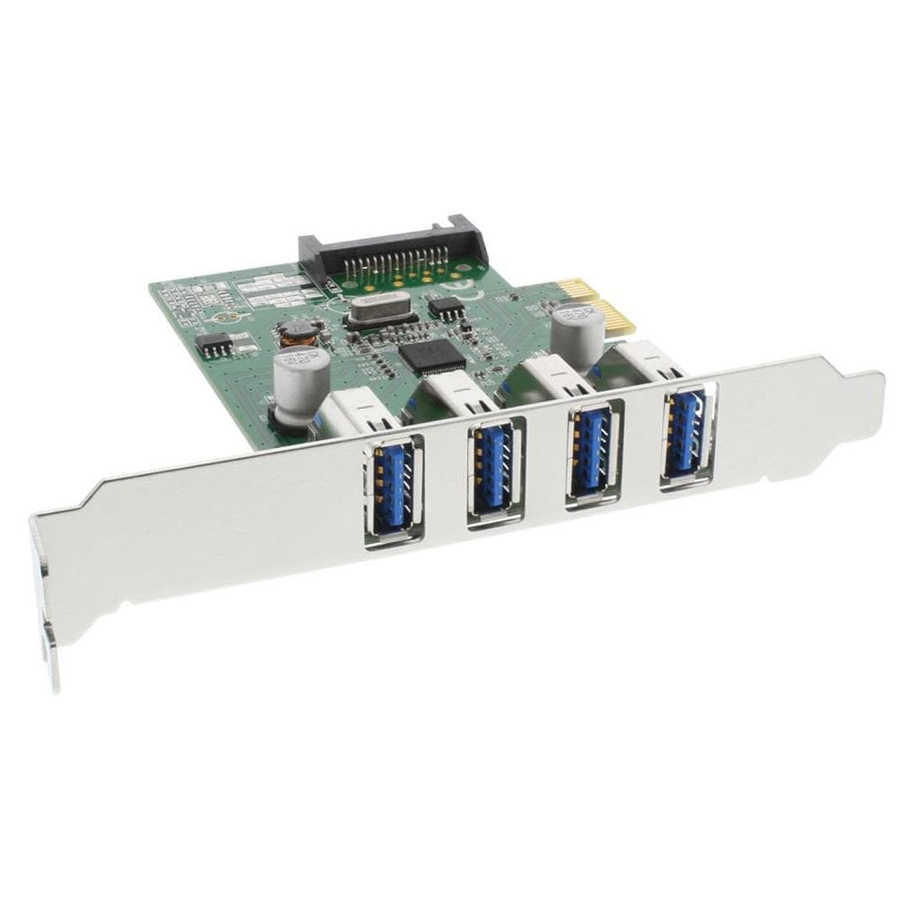 scheda usb 3.0 host-controller aggiuntiva, 4x porte esterne, pcie (pci-express)  - Foto 1