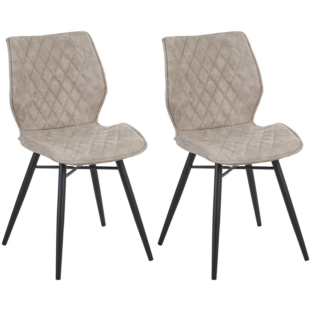 Set 2 Sedie Da Pranzo Beige Lisle - Foto 1
