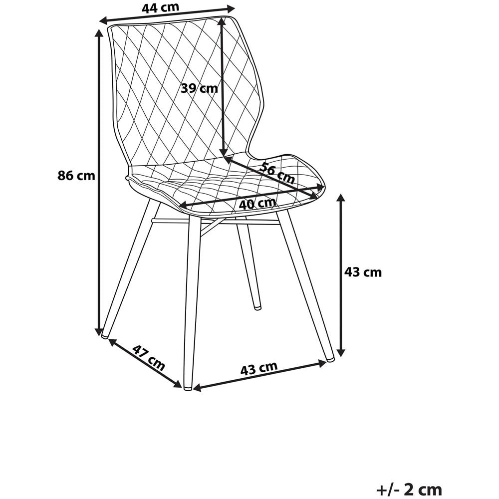 Set 2 Sedie Da Pranzo Beige Lisle - Foto 2