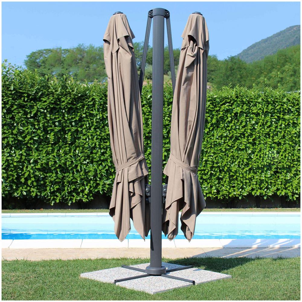 Da Vinci - Ombrellone Doppio Da Giardino 3 X 3 - Foto 2