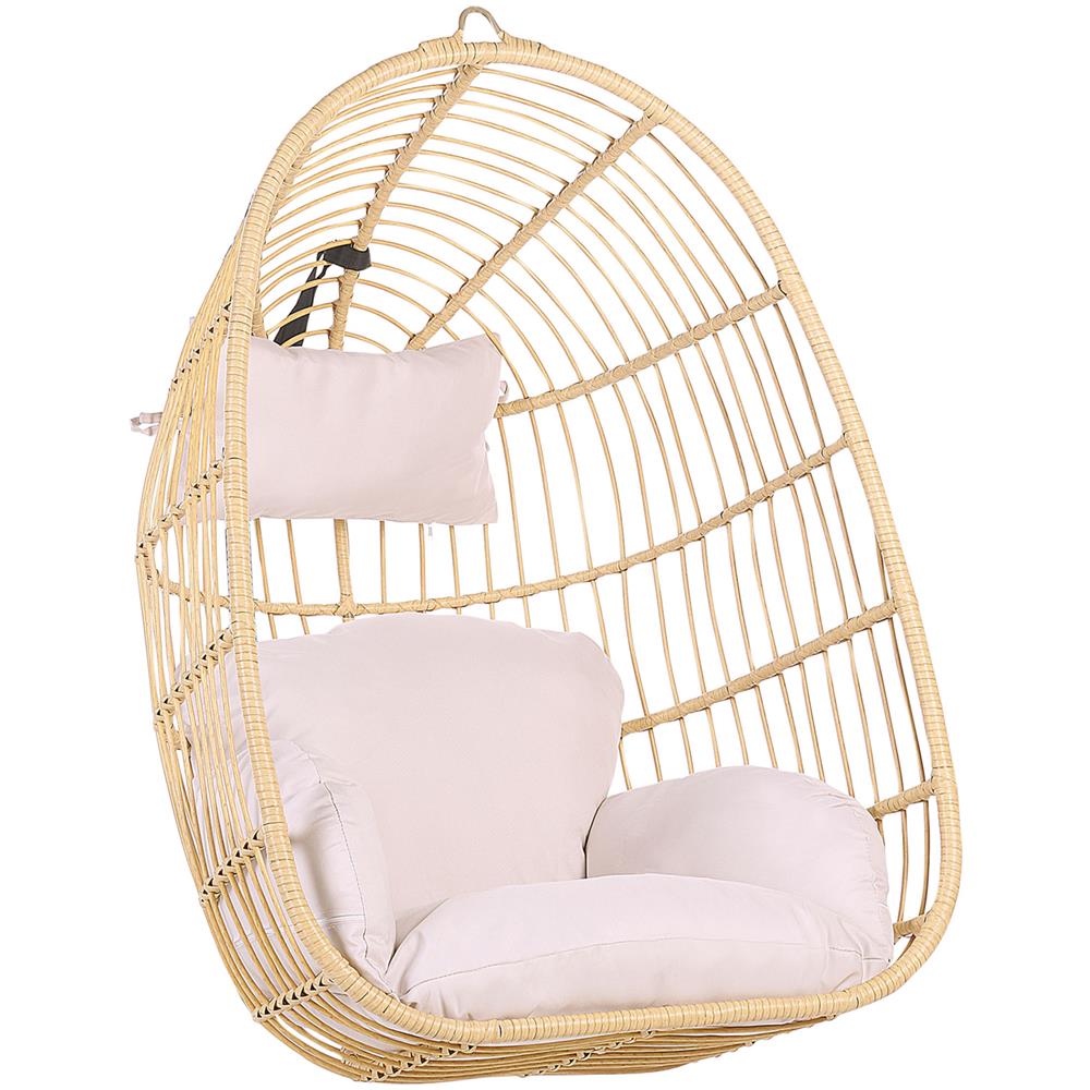 Sedia Sospesa In Rattan Beige Casoli - Foto 1