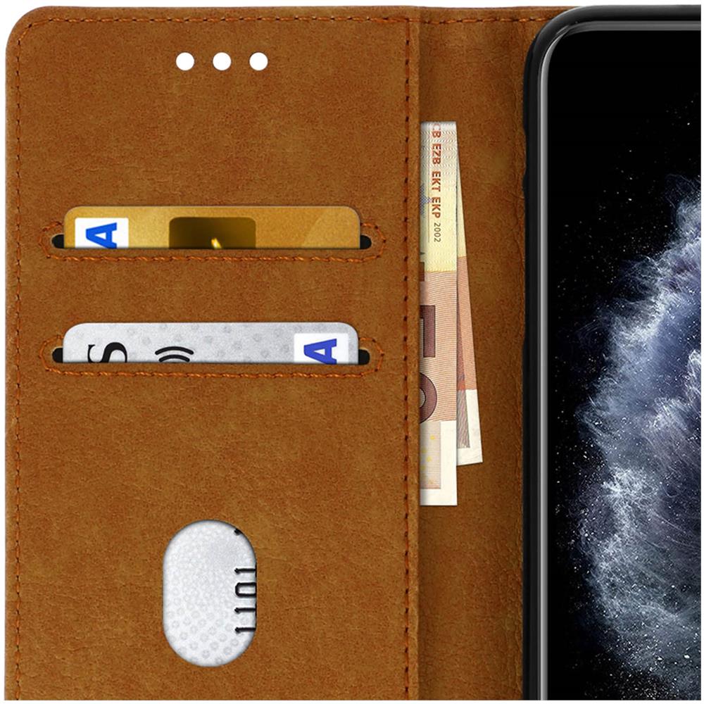 Custodia Apple Iphone 11 Pro Portadocumenti Funzione Supporto Marrone - Foto 5
