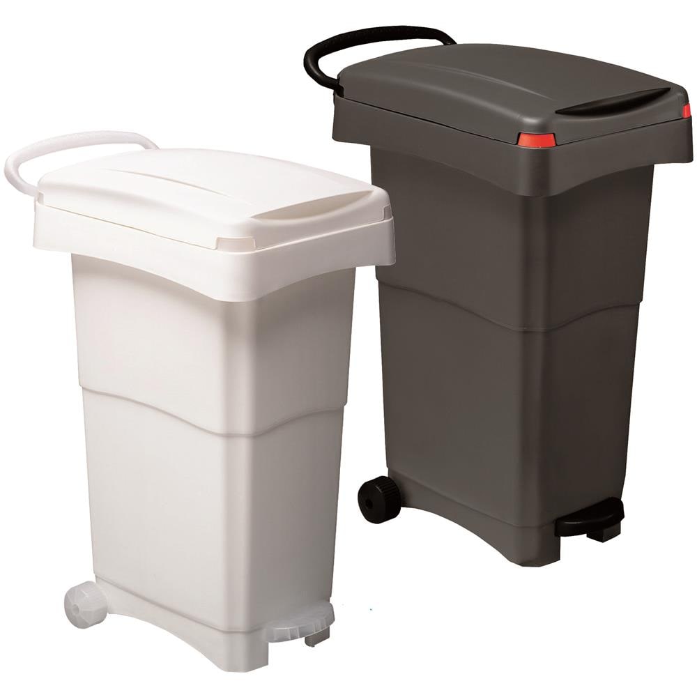 Bidone Con Pedale Porta Rifiuti 80 Litri - Modello Nello - Bianco - Foto 3