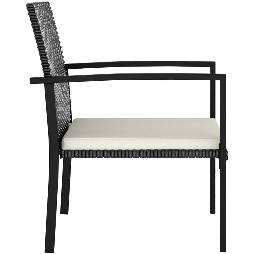 Set Da Pranzo Da Giardino 7 Pz In Polyrattan Nero - Foto 8