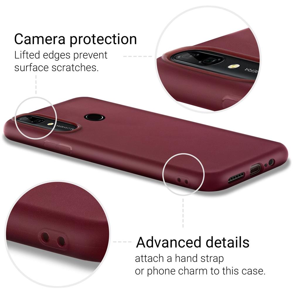 Minimalist Series, Cover In Silicone Per Huawei P Smart Z E Honor 9x, Vino Rosso - Finitura Opaca, Custodia Sottile E Morbida In Tpu - Foto 2