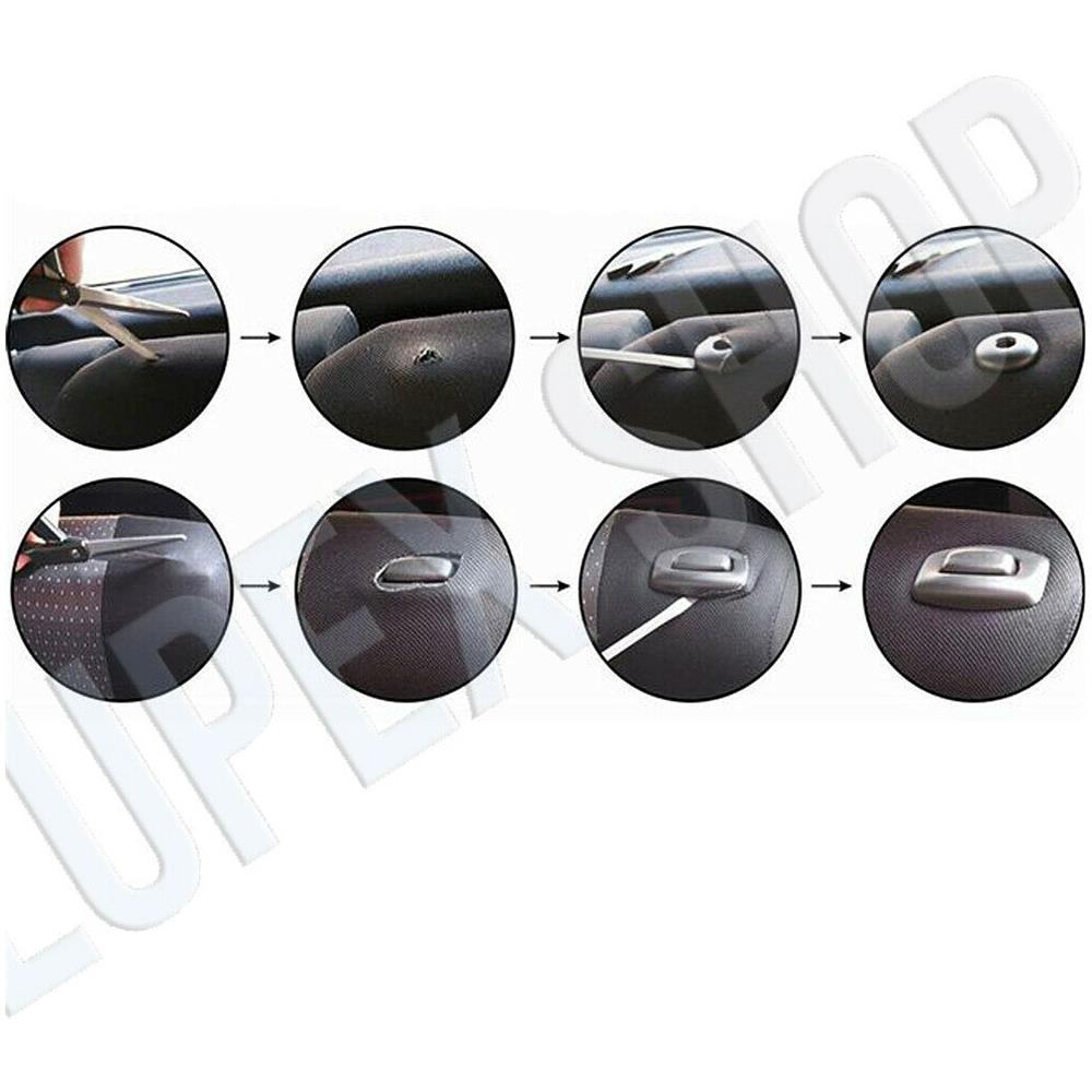 Coprisedili Auto In Ecopelle Fodere Bicolore Fucsia - Nero Universali Ecopelle - Foto 2