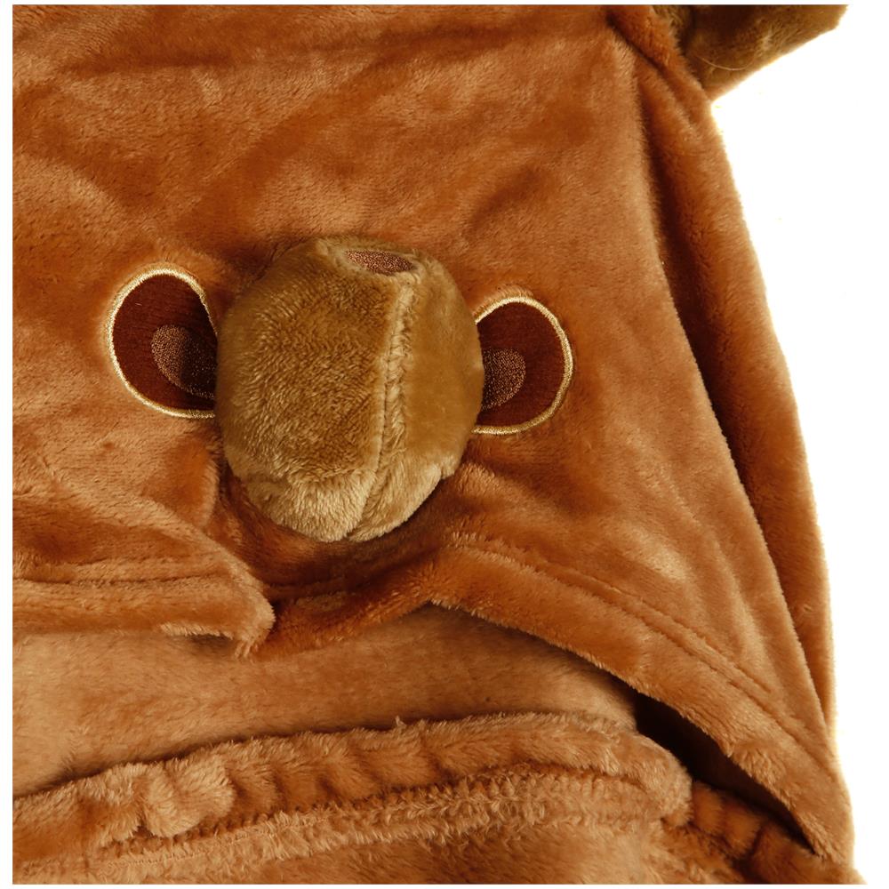 Coperta Orso 100x130 Cm Marrone Marrone - Foto 2
