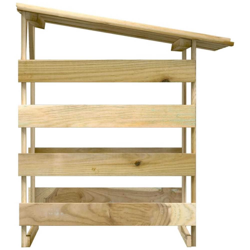 Pergola Con Tetto 100x90x100 Cm In Legno Di Pino Impregnato - Foto 2