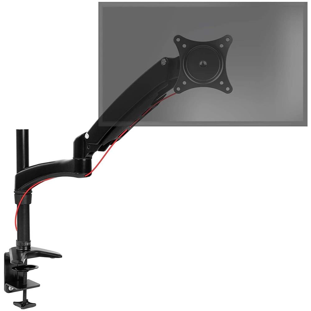 Dm551x2 Supporto Da Scrivania Monitor 15” - 27” Staffa Supporto Monitor / Schermo Con Braccio Estensore Regolazione A Molla Morsetto Tavolo Vesa Max 100 X 100mm Struttura In Aluminio Portata 8kg - Foto 1