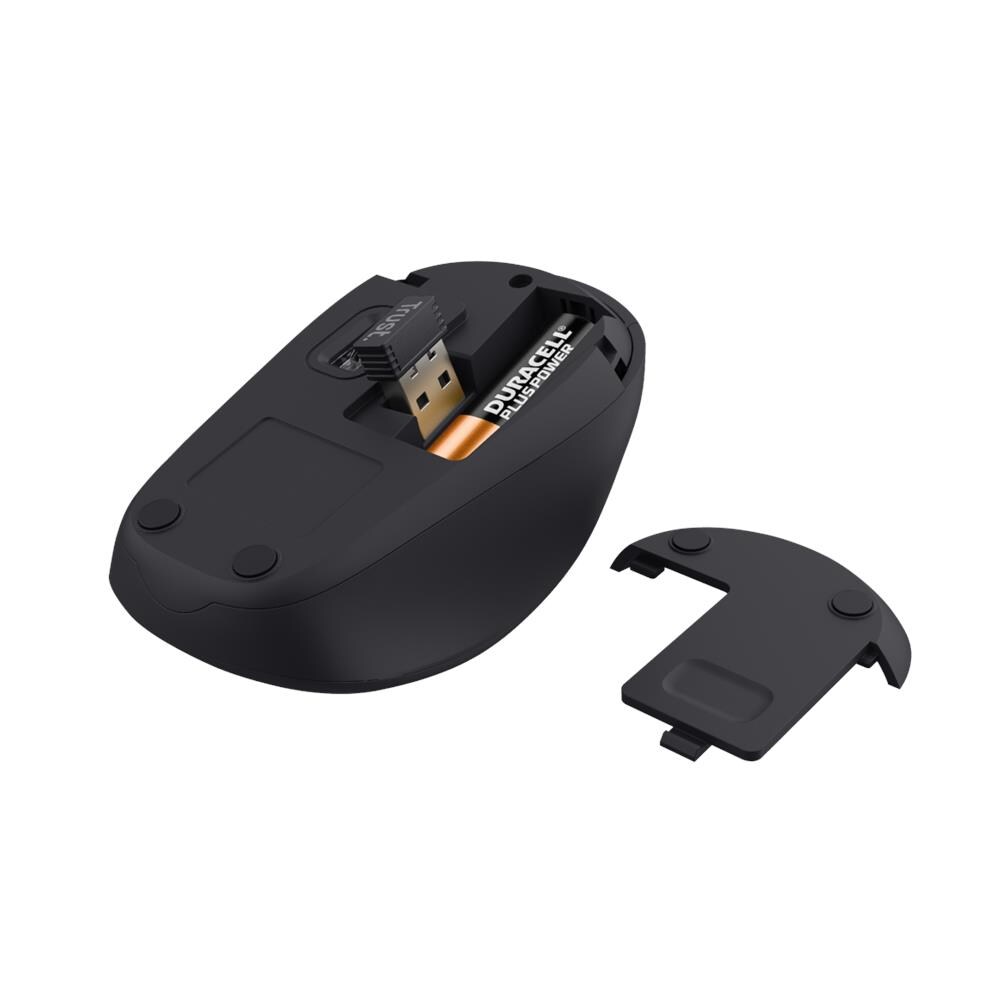 Yvi+ Mouse Wireless Compatto Silenzioso 800-1600 Dpi Mano Sinistra E Destra Microricevitore Usb Black /red - Foto 4