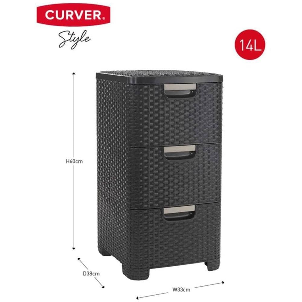 Cassettiera Style 3x14 L Antracite - Foto 5