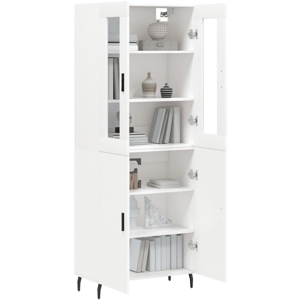 Credenza Bianca 69,5x34x180 Cm In Legno Multistrato - Foto 3