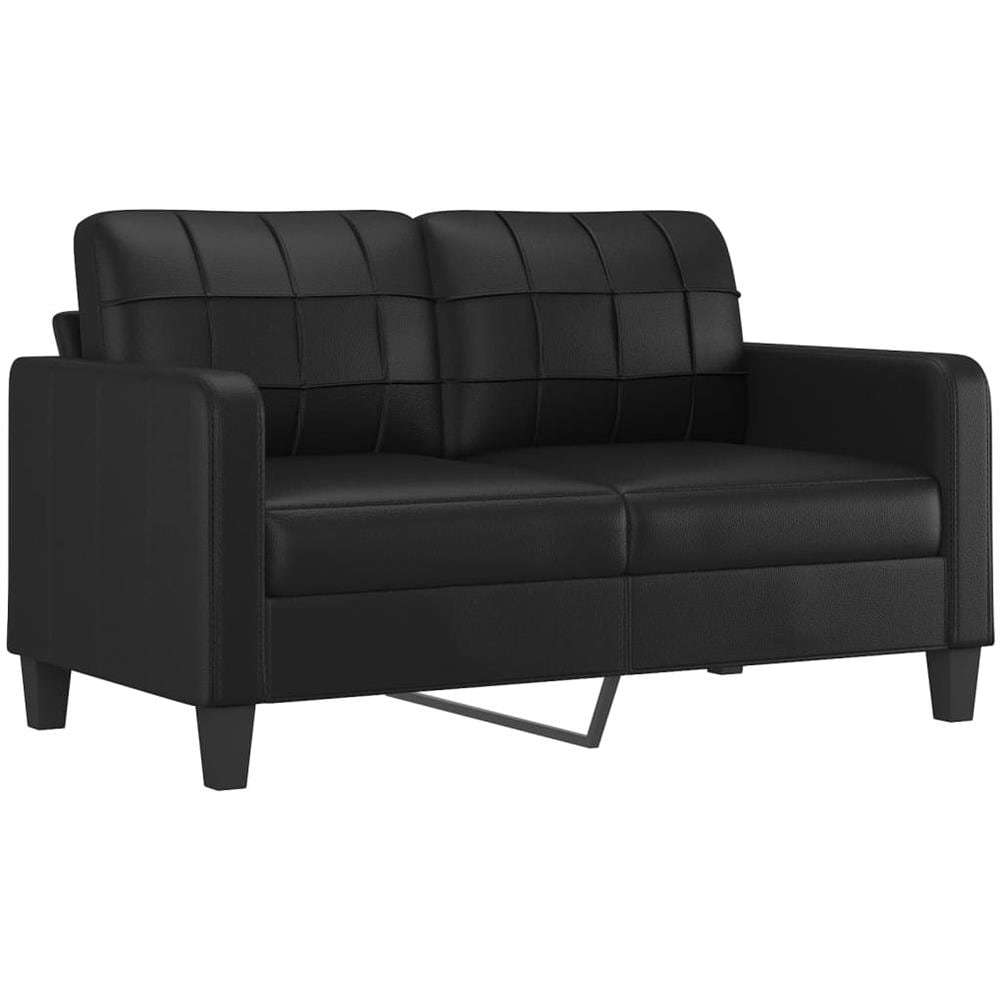 Divano A 2 Posti Nero 140 Cm In Similpelle - Foto 2