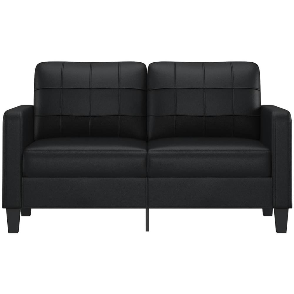 Divano A 2 Posti Nero 140 Cm In Similpelle - Foto 3