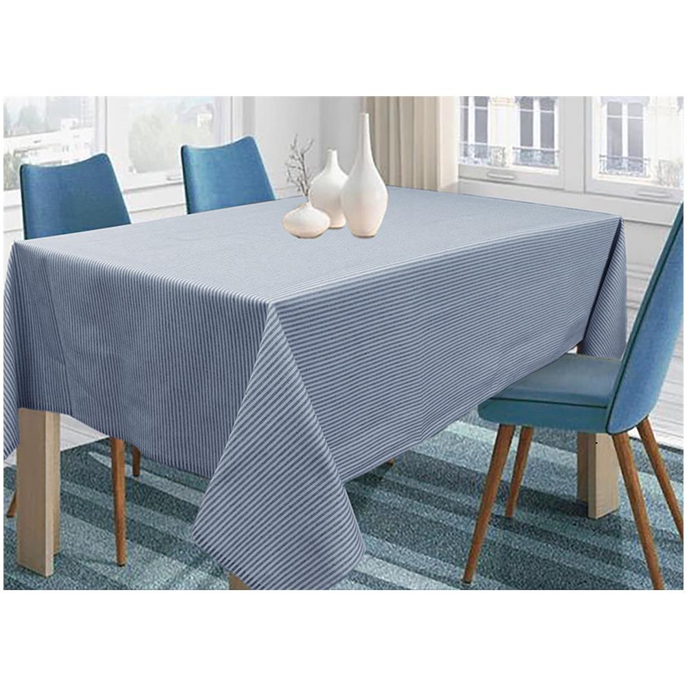 Tovaglia Per Salotto Cucina In Miros Misto Cotone Made In Italy Millerighe Rp 140x300 Blu - Foto 1