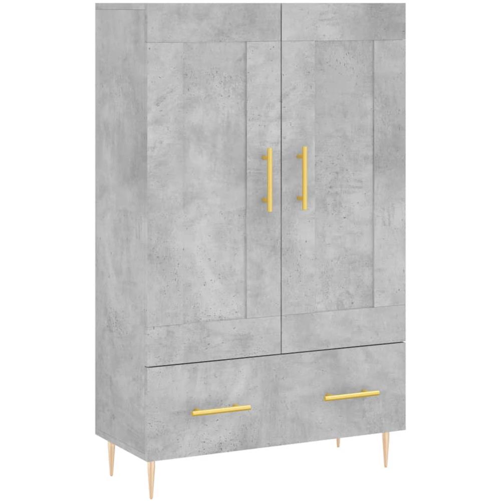 Credenza Grigio Cemento 69,5x31x115 Cm In Legno Multistrato - Foto 2