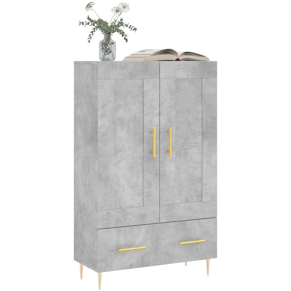 Credenza Grigio Cemento 69,5x31x115 Cm In Legno Multistrato - Foto 3