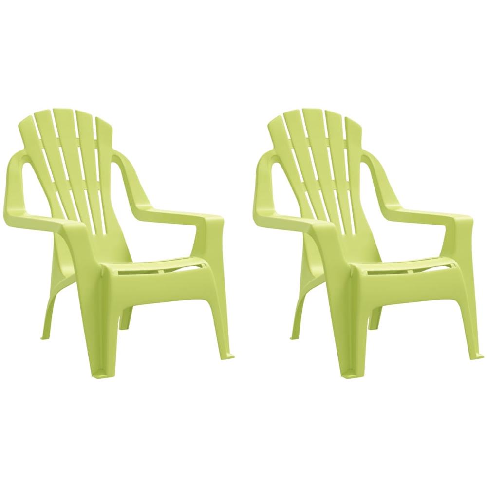 Sedie Giardino 2pz Bambini Verdi 37x34x44cm Pp Aspetto In Legno - Foto 2