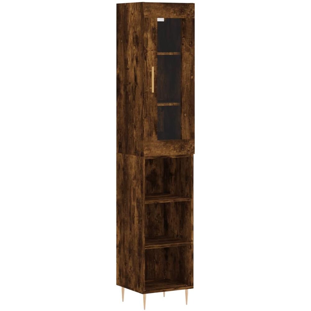 Credenza Rovere Fumo 34,5x34x180 Cm In Legno Multistrato - Foto 2