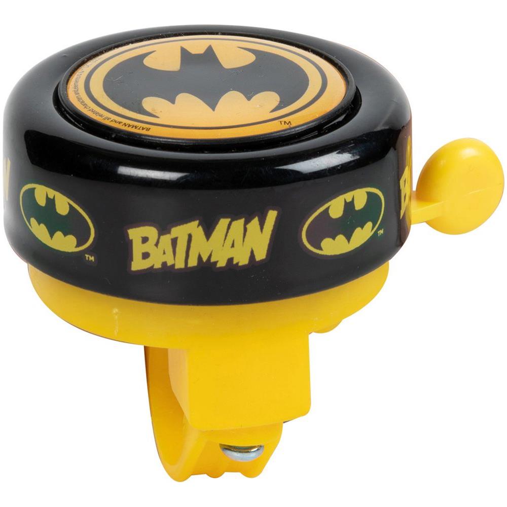 Campanello Bici Metallo Bambino Batman Nero Giallo Supereroe Uomo Pipistrello Dc Comics Ciclo - Foto 1