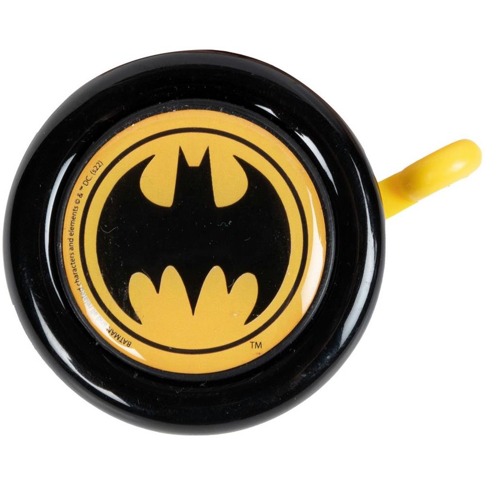 Campanello Bici Metallo Bambino Batman Nero Giallo Supereroe Uomo Pipistrello Dc Comics Ciclo - Foto 2
