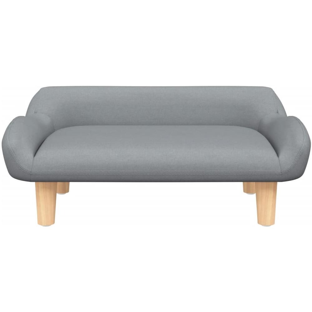 Divano Per Bambini Grigio Chiaro 70x40x24 Cm In Tessuto - Foto 2