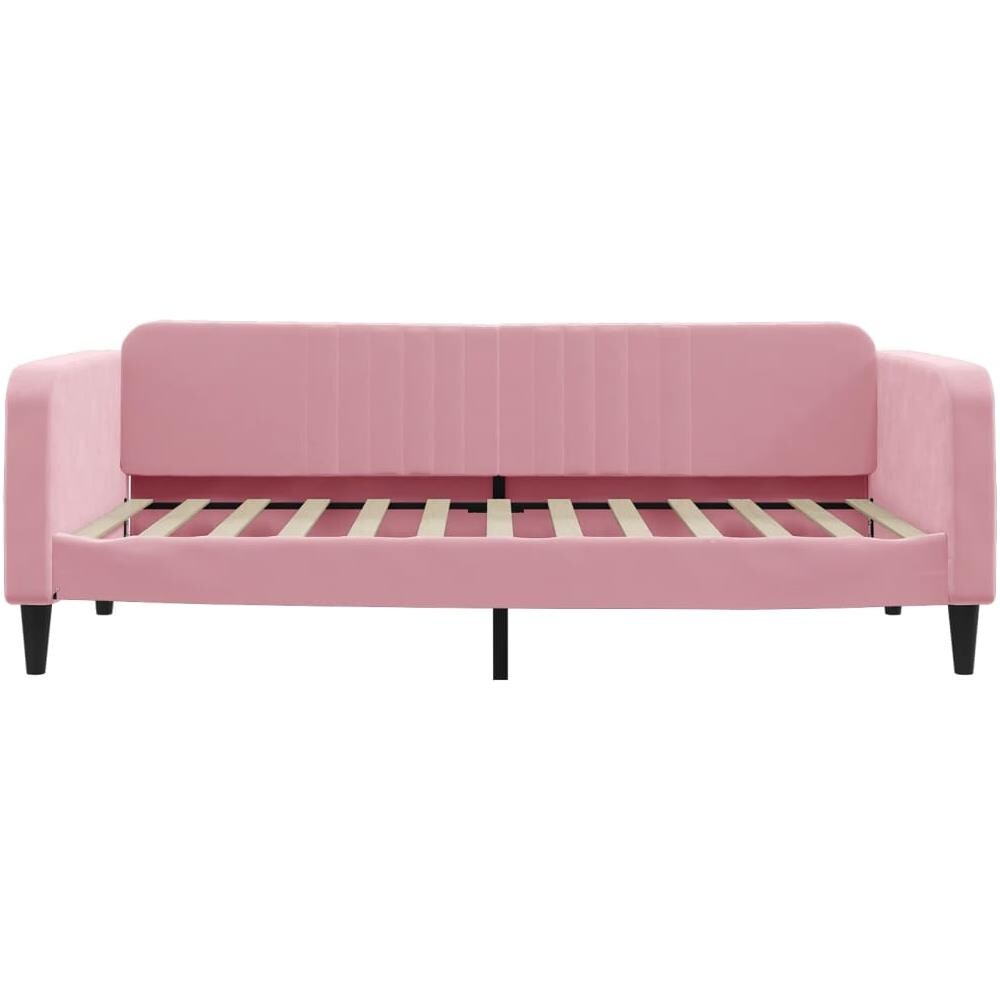 Letto Da Giorno Rosa 100x200 Cm In Velluto - Foto 2