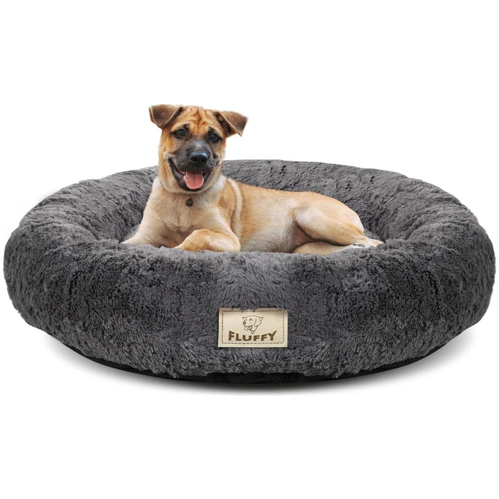 Letto per cani impermeabile Shaggy Bed grigio scuro da 100 cm - Foto 1