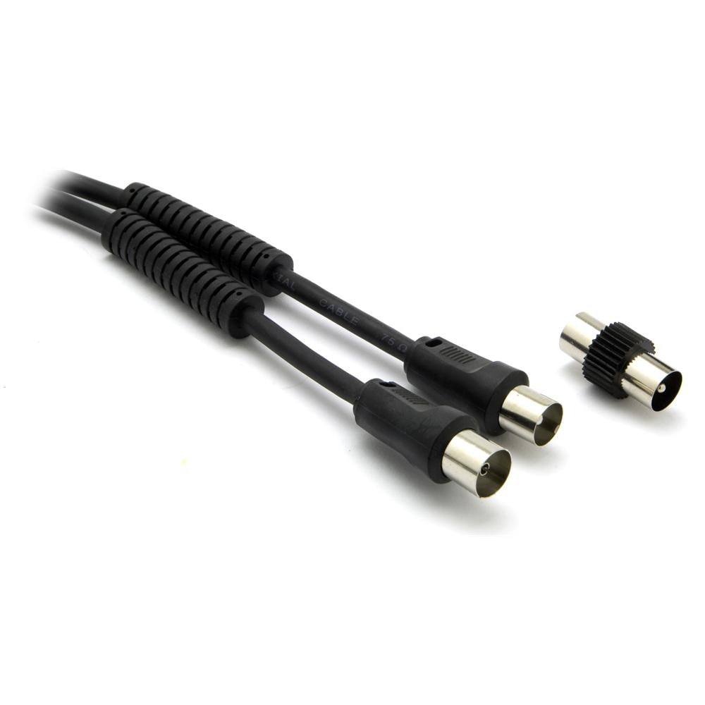 Cavo di raccordo antenna, 5 m, M / F, Nero - Foto 1
