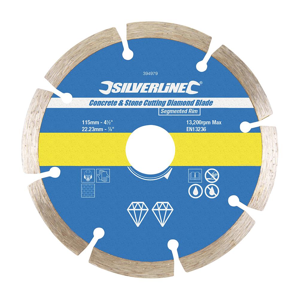 Lama A Disco Diamantata Per Smerigliatrice Per Taglio Su Cemento E Pietra 115mm - Foto 2