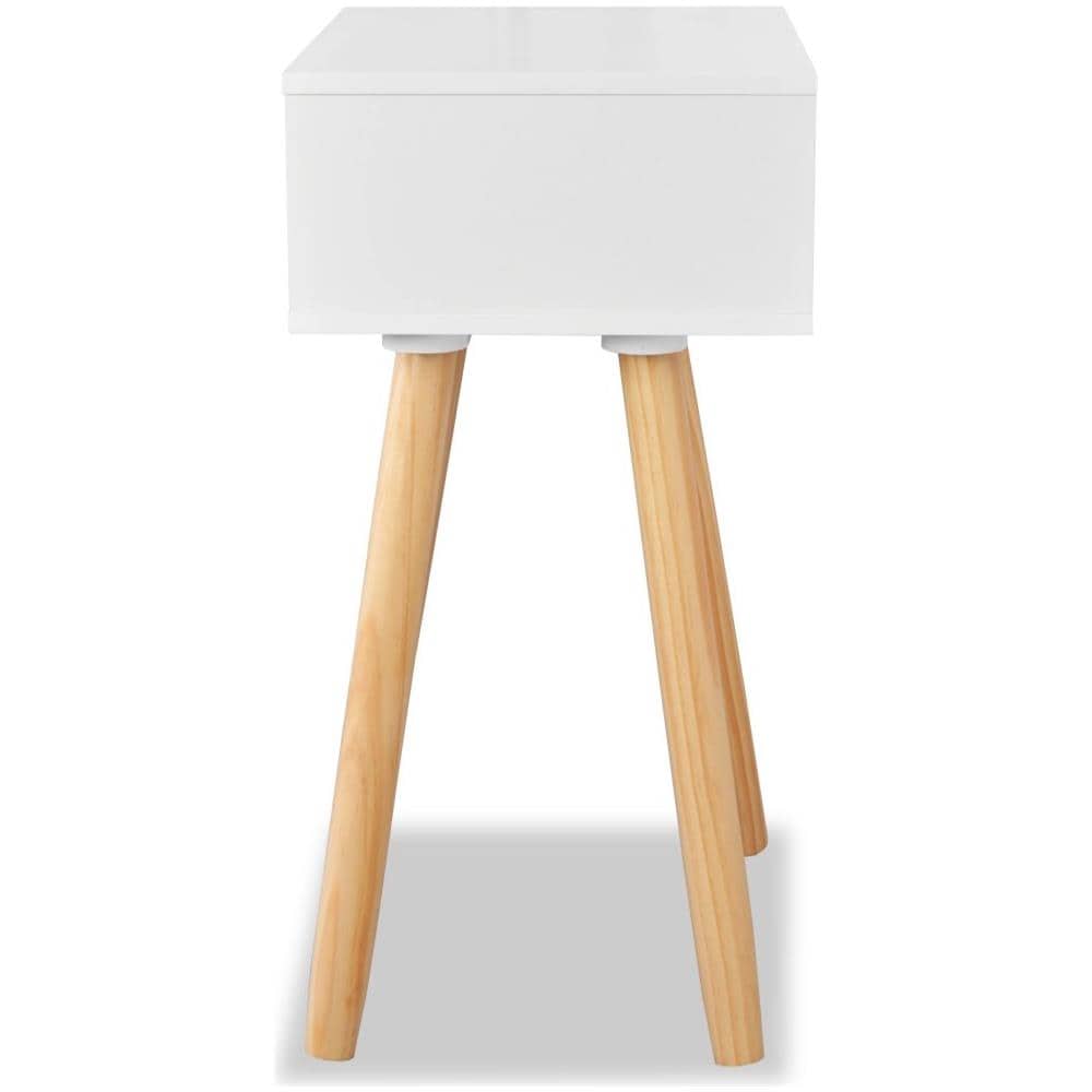 Comodini Set 2 Pz In Massello Di Pino 40x30x61 Cm Bianchi - Foto 7