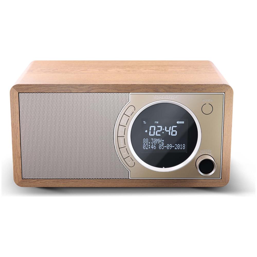 DR-450 (BR) - Radio digitale portatile con DAB / DAB+ / FM, Bluetooth 4.2, funzione sveglia / sonno e snooze, effetto legno, colore: Marrone - Foto 2
