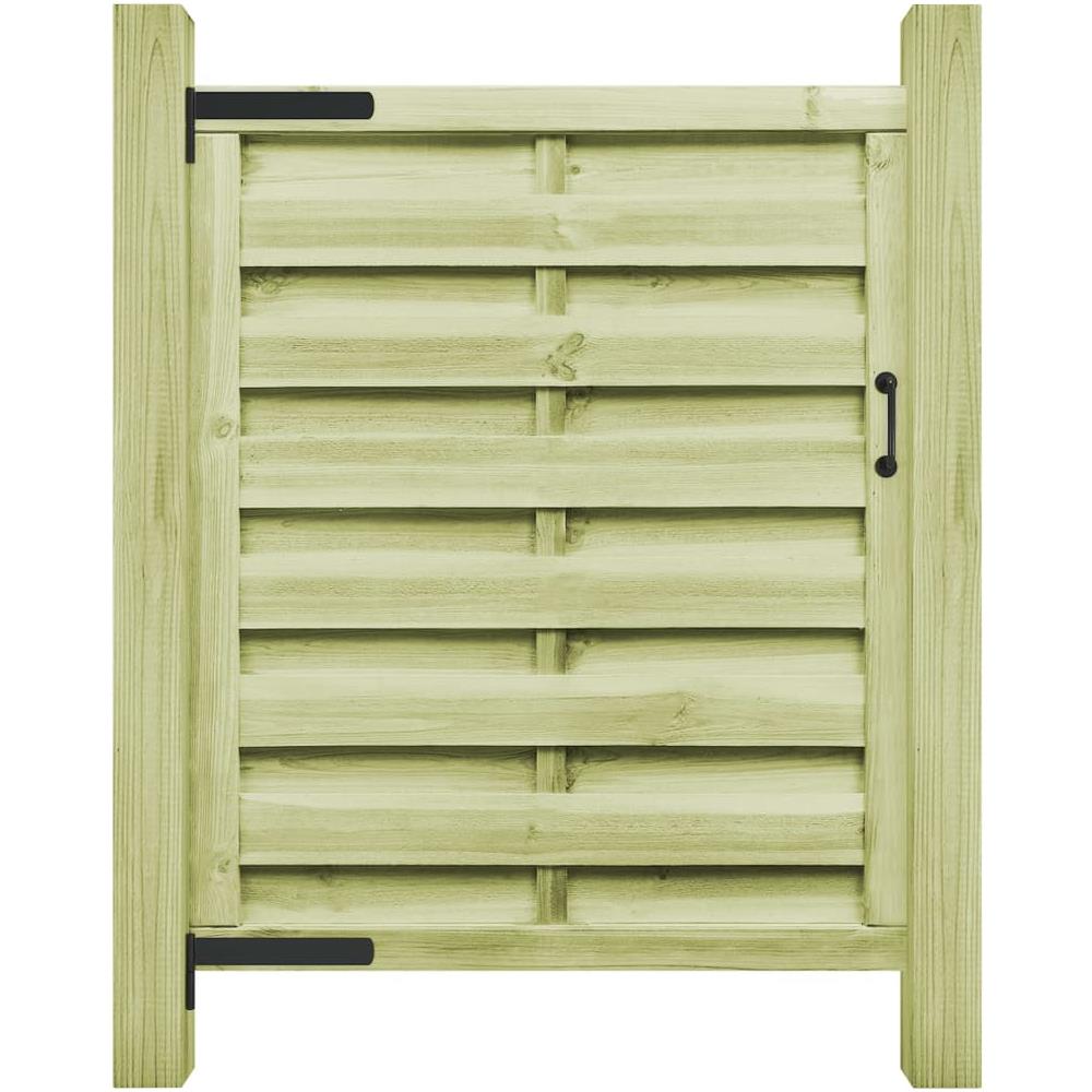 Cancello da Giardino Legno di Pino Impregnato 100x125 cm Verde - Foto 1