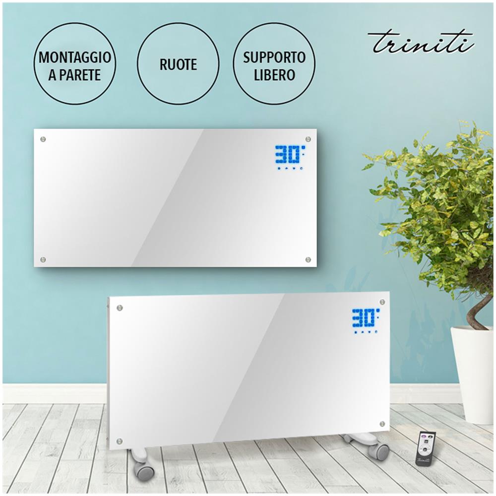Termoconvettore Elettrico Termosifone Calorifero Stufetta Elettrica 2000W LED