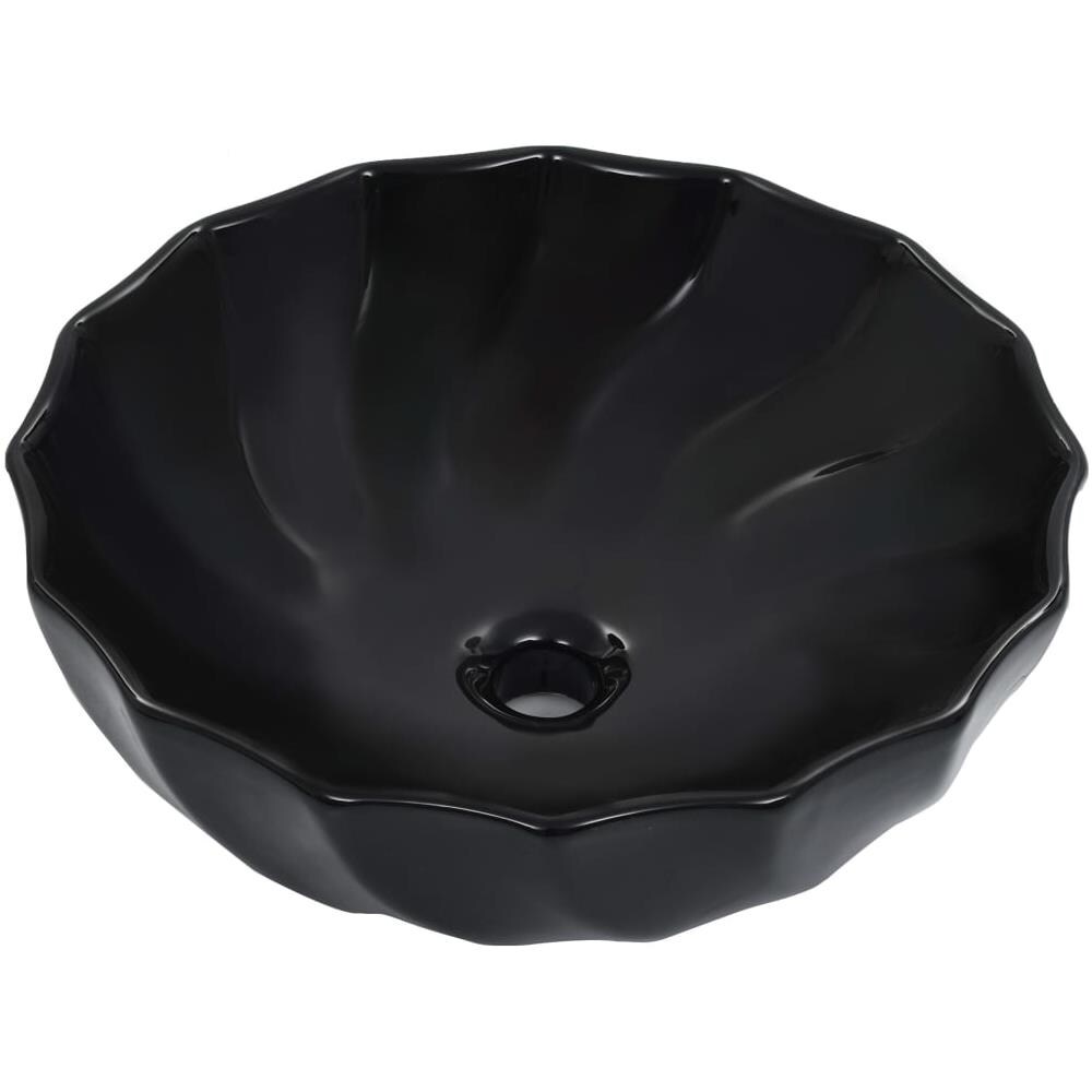 Lavandino 46x17 Cm In Ceramica Nero - Foto 2