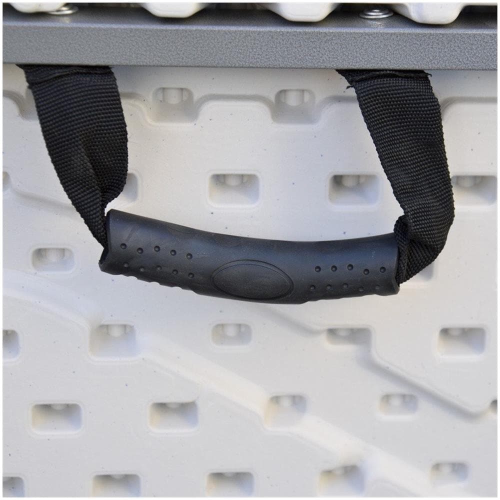 Tavolo pieghevole per interno ed esterno in acciao e plastica resistente Mod. ZK-244 Dimensioni: 244x75x74 Colore Bianco - Foto 3