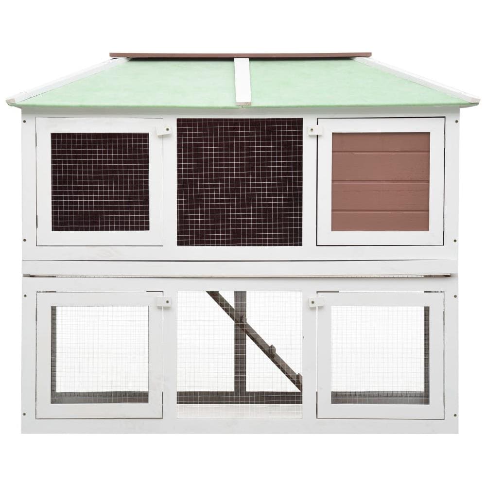 Conigliera a Due Piani Marrone in Legno - Foto 2