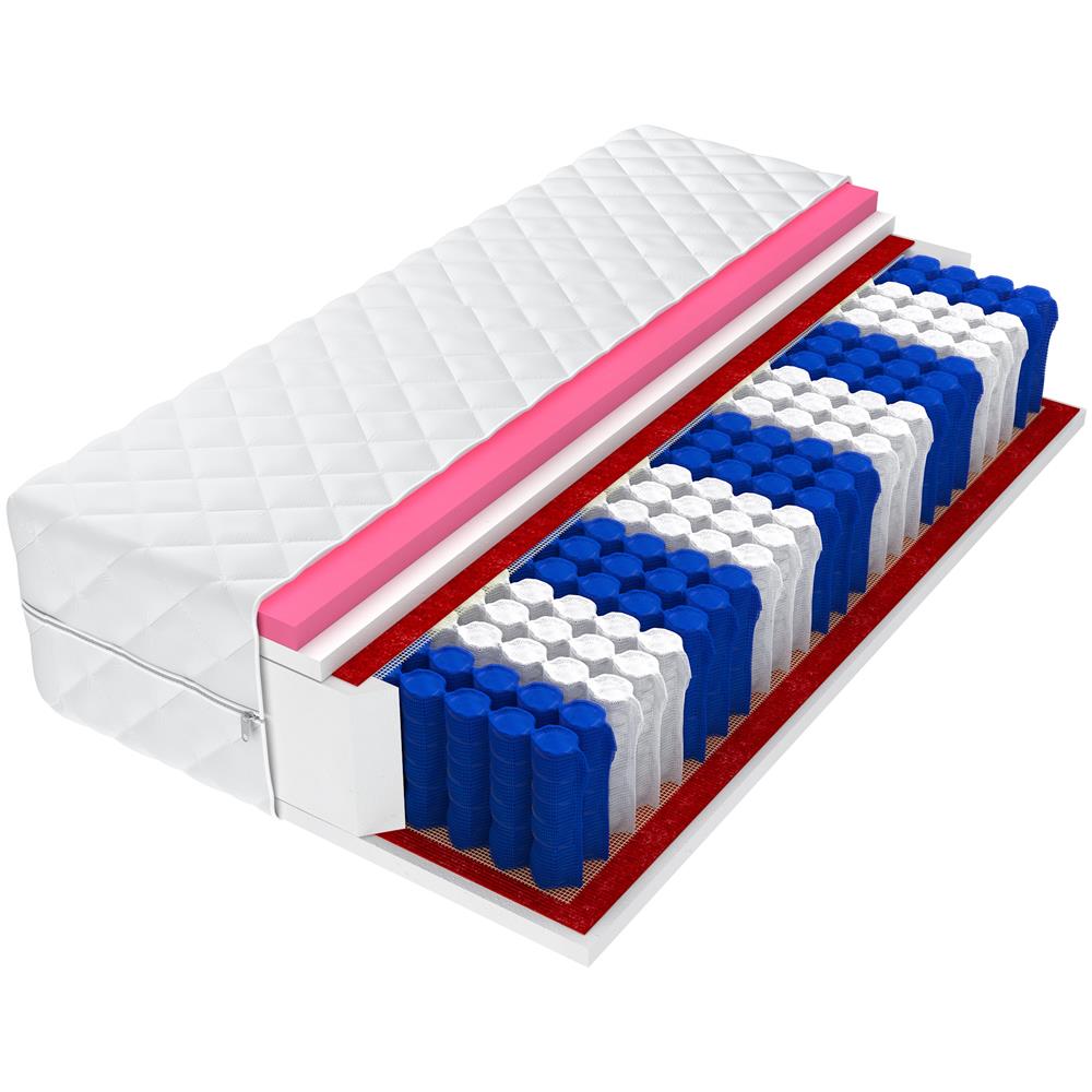 Materasso 120x200 Memory Foam Materasso Matrimoniale Molle Insacchettate 160X200 CRONO, Alto 24 CM, 7 Zone Di Comfort Materasso Matrimoniale 160x200 - Foto 5