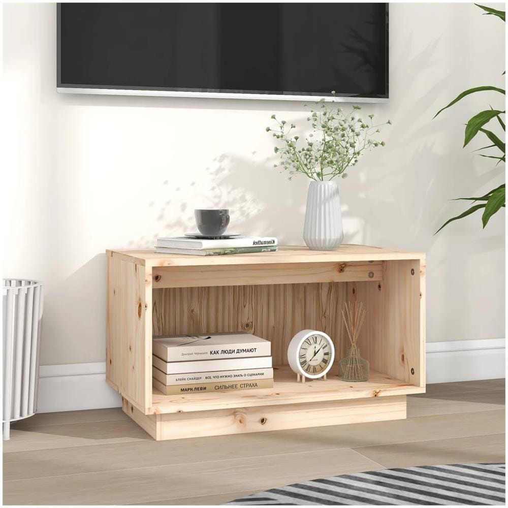 Mobile Porta Tv 60x35x35 Cm In Legno Massello Di Pino - Foto 2
