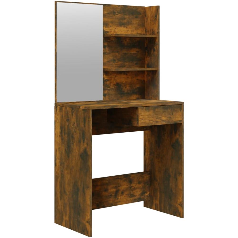 Toeletta Con Specchio Rovere Fumo 74,5x40x141 Cm - Foto 2