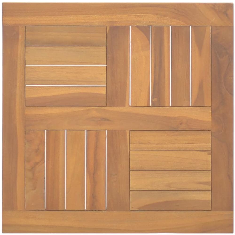 Piano Tavolo Quadrato 50x50x2,5 Cm In Legno Massello Di Teak - Foto 1