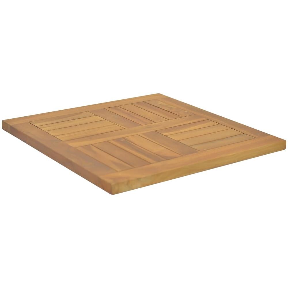 Piano Tavolo Quadrato 50x50x2,5 Cm In Legno Massello Di Teak - Foto 3