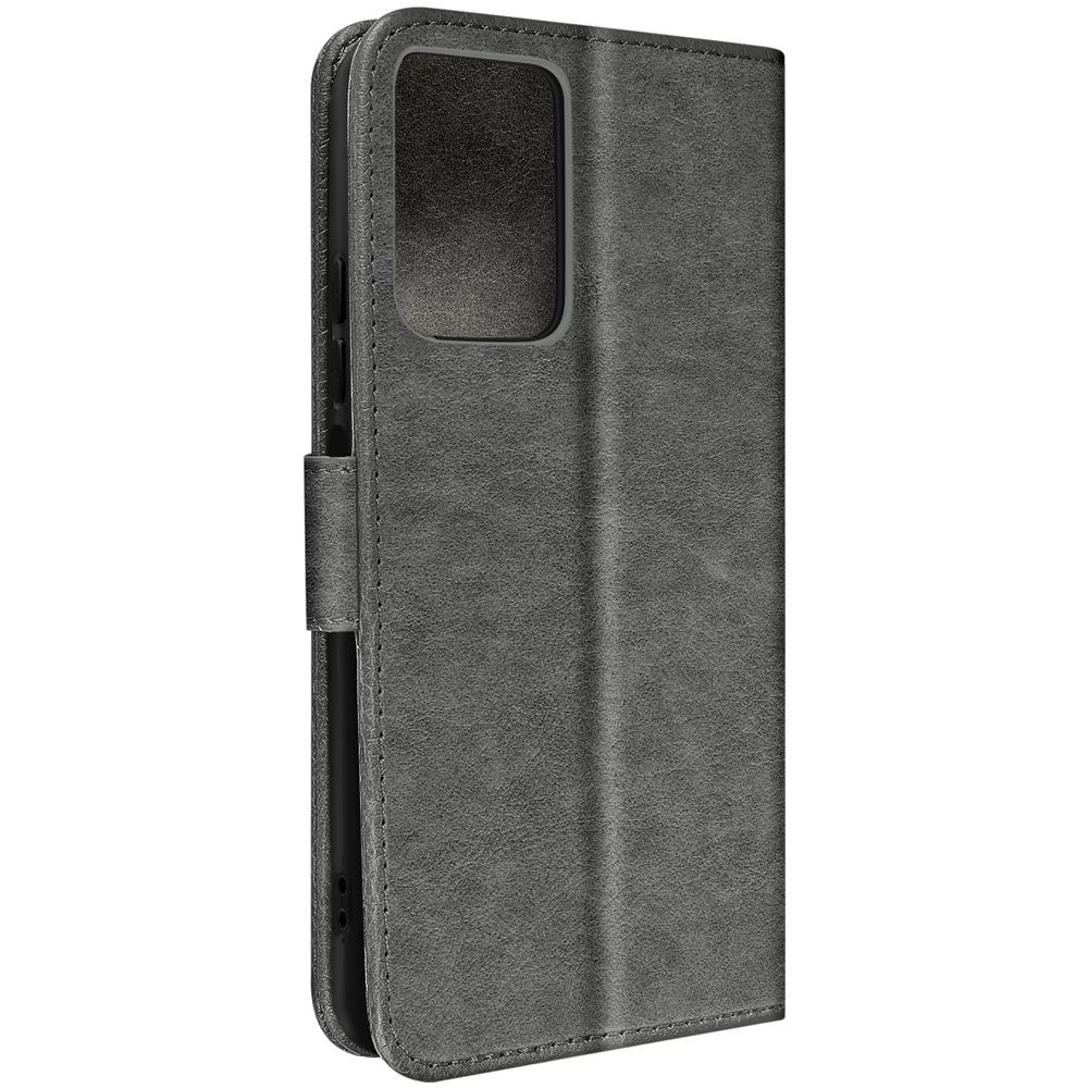 Custodia Per Xiaomi Redmi Note 12 4g, Portacarte E Funzione Supporto Grigia - Foto 1