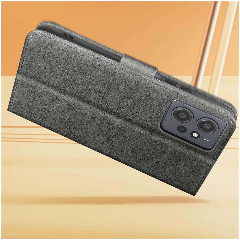 Custodia Per Xiaomi Redmi Note 12 4g, Portacarte E Funzione Supporto Grigia - Foto 5