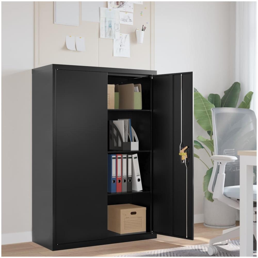 Armadio Classificatore Nero 90x40x140 Cm In Acciaio - Foto 1