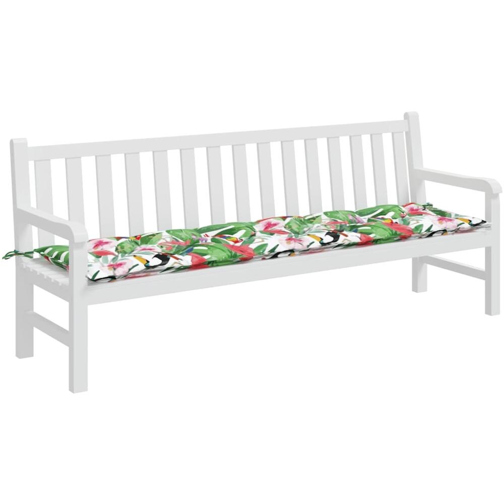 Cuscino Per Panca Da Giardino Multicolore 200x50x7cm In Tessuto - Foto 3